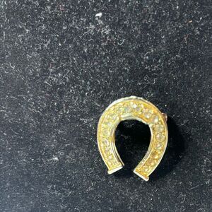 Vintage Horseshoe Rhinestone Brooch Excellent Preloved Condition